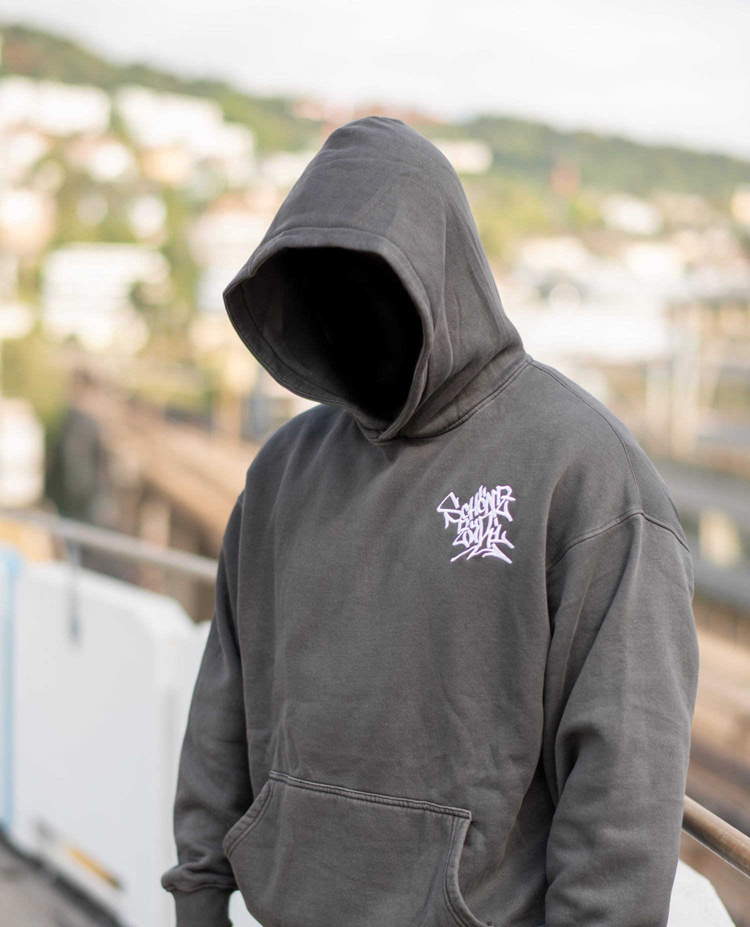 Schönz Züri Oversized Hoodie – Acid Washed